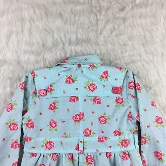 Pumpkin Patch Floral Print Trench Jacket - Picture 6 of 7